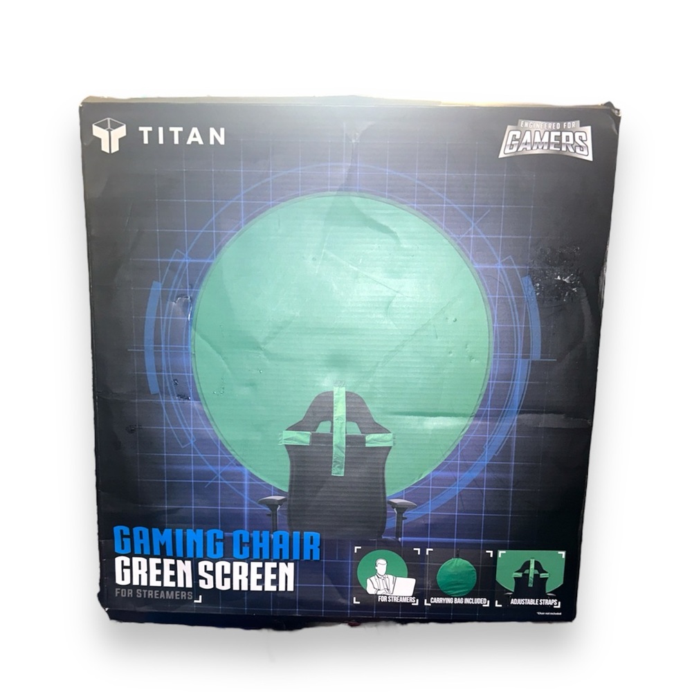 Titan Gaming Chair Portable Green Screen Background 42.9 inch